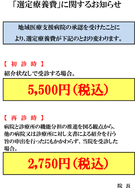 選定療養費